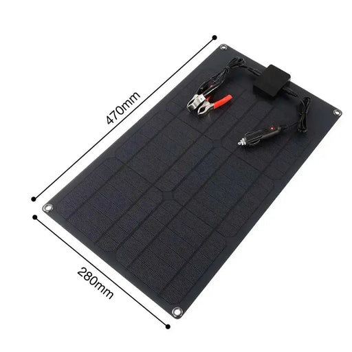 25W Portable Solar Panel Charger with USB & 12V DC Output by Habicare