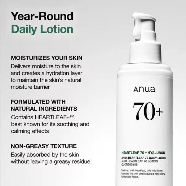 Anua Heartleaf 70 Daily Lotion 200ml by Poppy Gifts
