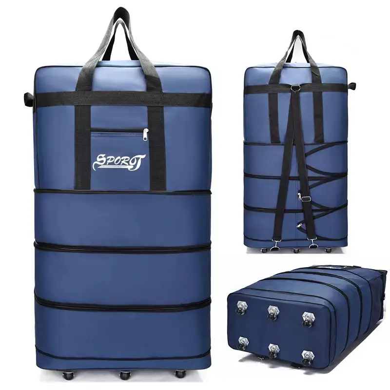 Expandable Extra-Large Travel Duffel Bag with Wheels – Waterproof & Lightweight (6 Wheels) BGMF7155 by ECOTREK