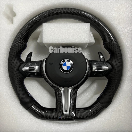 BMW Steering Wheel (Carbon Fiber+Perforated Leather) @26 by CARBONISE