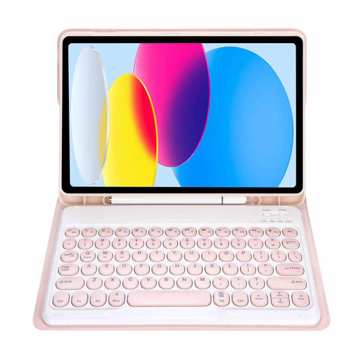 iPad 10Gen 10.9, iPad 11 (A16 2025) Keyboard Case - Pink by salelink.co.nz