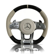 Mercedes-Benz Steering Wheel (Carbon Fiber+Perforated Leather) #26 by CARBONISE