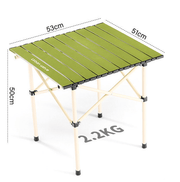 Urban Wave Premium Roll-Up Camping Table | Lightweight Carbon Steel YQ72214 by ECOTREK