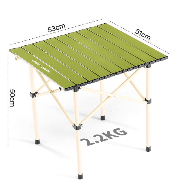 Urban Wave Premium Roll-Up Camping Table | Lightweight Carbon Steel YQ72214 by ECOTREK