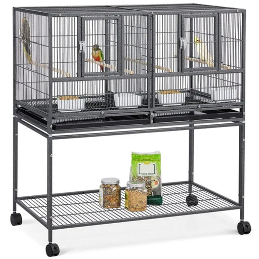 Stackable Wide Bird Cage Divided Breeder Cage by Yaheetech
