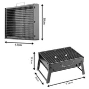 Large black Portable Briefcase-Size Charcoal BBQ Stove Grill - BLACK by dealonline.co.nz