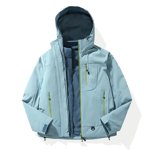Unisex 3-in-1 Detachable Outdoor Jacket Waterproof Windproof Mountain Coat by dealonline.co.nz