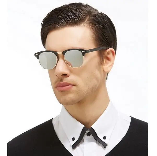 SILVER Mirror Lens HD Polarized Lens Sunglasses Anti-Blue Ray Hydrophobic by dealonline.co.nz