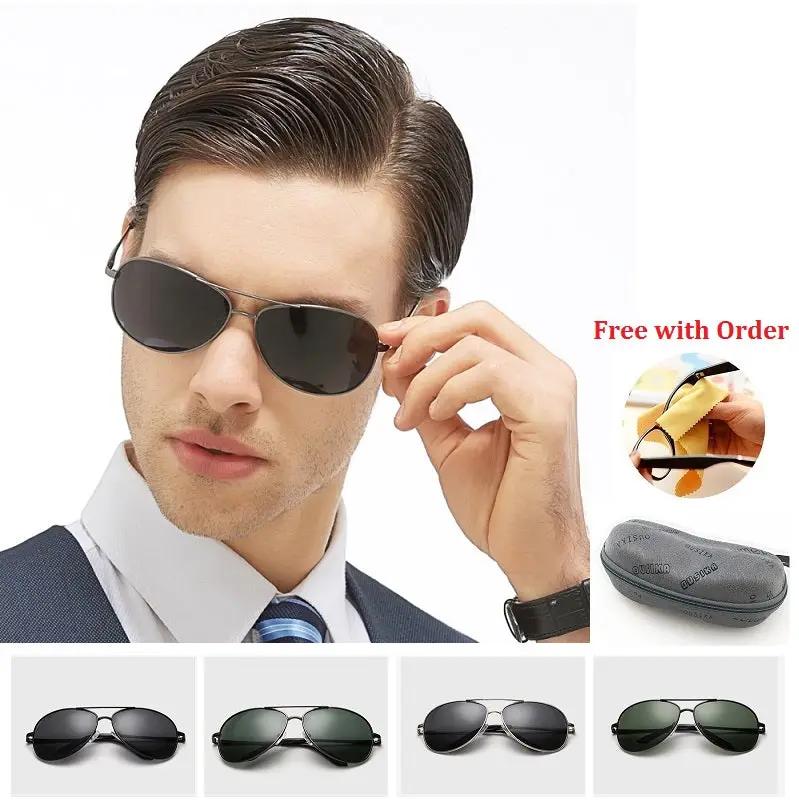 HD Polarized Sunglasses UV400 Blue Light Blocking Hydrophobic Case