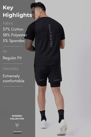 Pulse Running T-shirt Black by Fuaark Nz