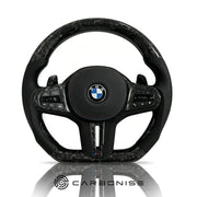BMW Steering Wheel (Forged Carbon Fiber+Perforated Leather) #27 by CARBONISE
