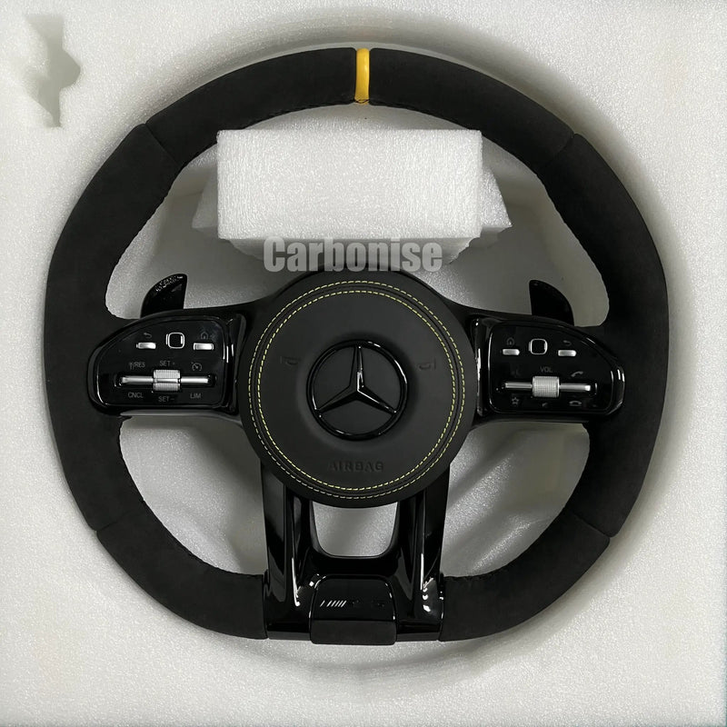 Mercedes-Benz Steering Wheel (Full Alcantara) #28 by CARBONISE