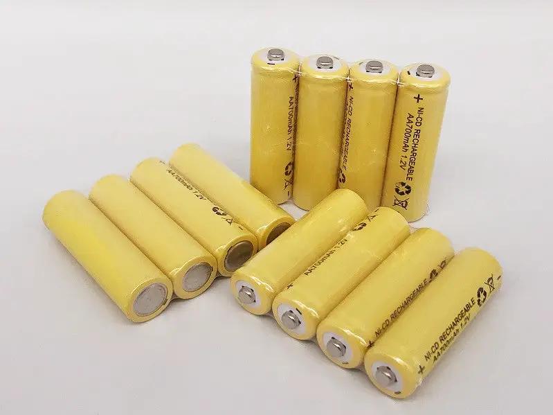 12Pcs 1.2V AA Rechargeable Battery 700mAh Rechargeable Ni-Cd Batteries by dealonline.co.nz
