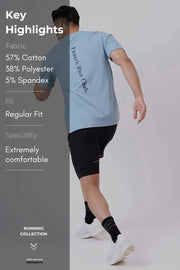 Pulse Running T-shirt Light Blue by Fuaark Nz