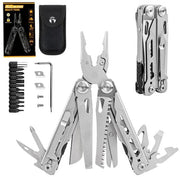 g8buynz Heavy-Duty 28-in-1 Multi-Tool Pliers Portable Pocket Tool Kit with Sheath & Bits Camping, Hiking Heavy-Duty 28-in-1 Multi-Tool Pliers Portable Pocket Tool Kit with Sheath & Bits Camping, Hiking