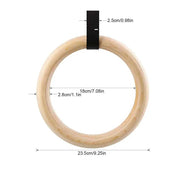 28mm Wooden Gymnastic Rings Gym by salelink.co.nz