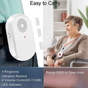 Wireless Caregiver Pager with 2 x SOS Pendant by Deafquip