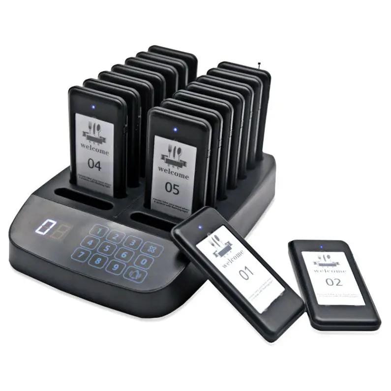 Wireless Guest/Customer Table Pager with 16 Guest Pagers by Deafquip