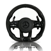 Mercedes-Benz Steering Wheel (Carbon Fiber+Perforated Leather) #29 by CARBONISE