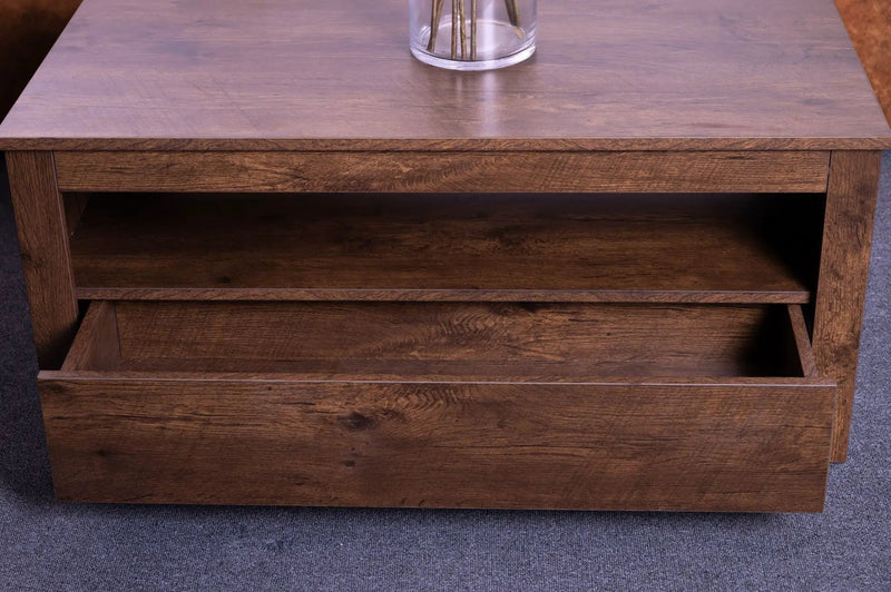 'Sintra' Walnut Coffee Table with Two Drawers by sue-e furniture