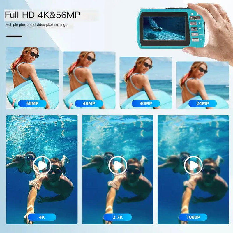 4K Digital Underwater Camera With Dual LCD Screens And 56MP Photo by Action Outdoors Limited