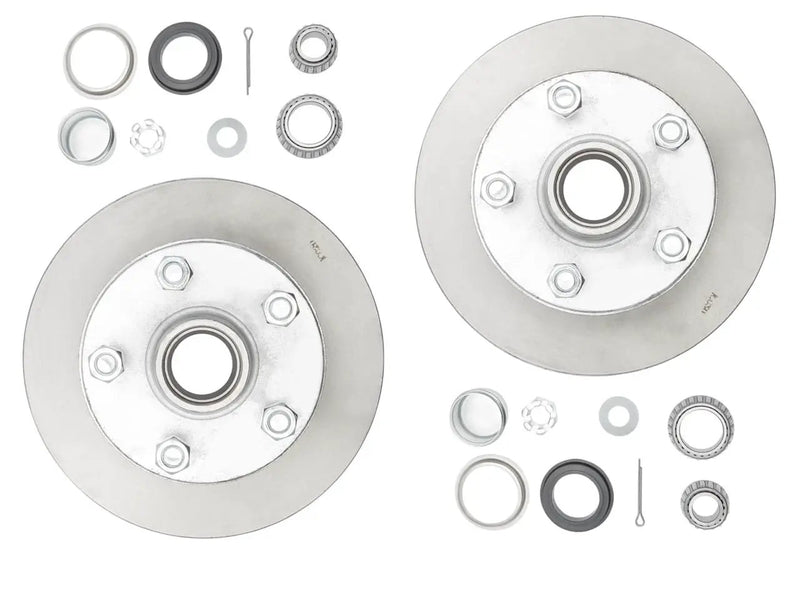Trojan Trojan Hub Kits Disc Braked Trojan Hub Kit 5x4.5 Disc Braked Top Hat 1750kg With Integrated Rotor For Heavy Trailers Trojan Hub Kit 5x4.5 Disc Braked Top Hat 1750kg