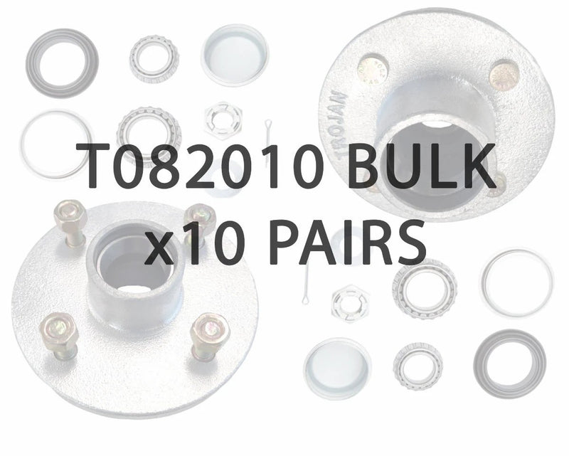 1500kg Non Braked Hub Set - Bulk Kit (10 Pairs) by Action Outdoors Limited