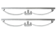 Double Eye Rocker Type - Galv - 3500kg - 50mm wide - Pair for trailers, mounted on galvanised angle iron.