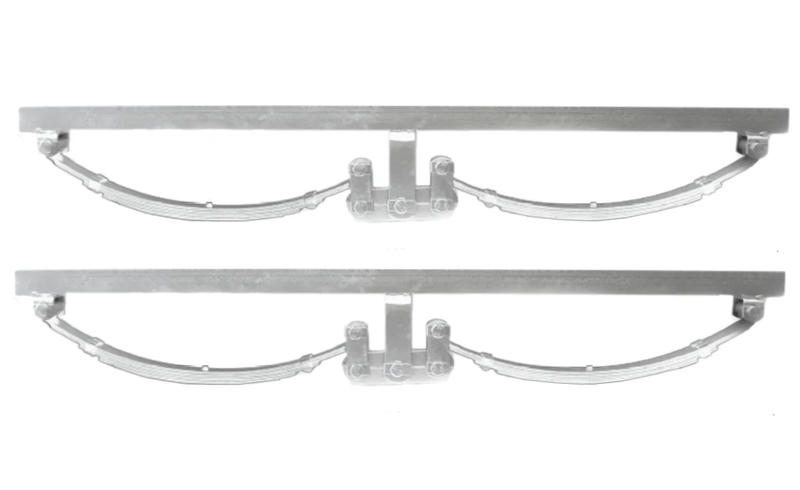 Double Eye Rocker Type - Galv - 3500kg - 50mm wide - Pair for trailers, mounted on galvanised angle iron.