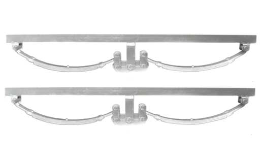 Double Eye Rocker Type - Galv - 3500kg - 50mm wide - Pair for trailers, mounted on galvanised angle iron.