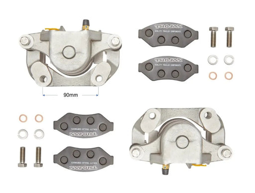 Trojan Caliper Set Trojan Hydraulic Caliper Set Cast Iron Ready to Install Trojan Hydraulic Caliper Set Cast Iron Ready to Install