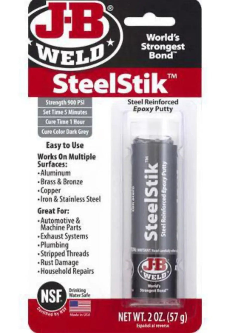 JB Weld SteelStik Epoxy Putty Stick 57g - 8267S by Racing Pro NZ Ltd
