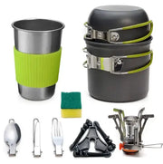 Portable Camping Stove Set - Compact Outdoor Cooking System with Windscreen | Backpacking Gas Stove by Mead's Supply & Equipment Outfitters limited