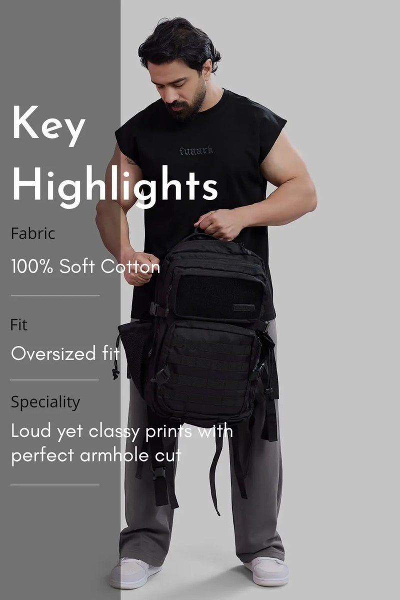 Blackout Capsleeves Tank Black by Fuaark Nz
