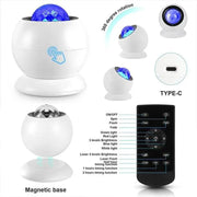g8buynz g8buynz LED Projection Lamp with Remote Control  360-Degree Rotating Star Moon Projectio LED Projection Lamp with Remote Control  360-Degree Rotating Star Moon Projectio