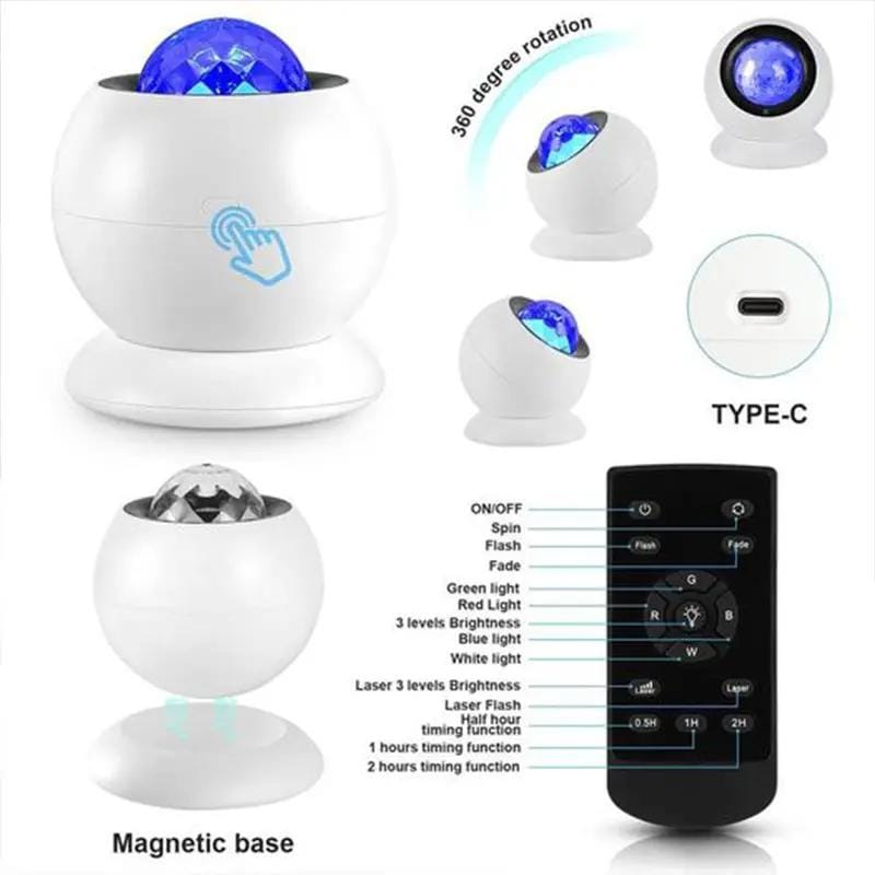 g8buynz g8buynz LED Projection Lamp with Remote Control  360-Degree Rotating Star Moon Projectio LED Projection Lamp with Remote Control  360-Degree Rotating Star Moon Projectio
