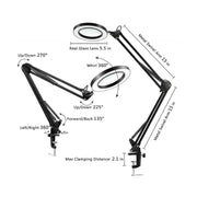 g8buynz g8buynz 5X Magnifying Lamp with Big Clamp 3 Adjustable LED Light 10 Brightness Magnifier 5X Magnifying Lamp with Big Clamp 3 Adjustable LED Light 10 Brightness Magnifier