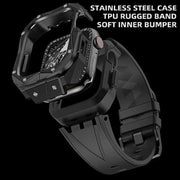 g8buynz g8buynz Stainless Case Band Compatible with Apple Watch Black Stainless Case Band Compatible with Apple Watch Black