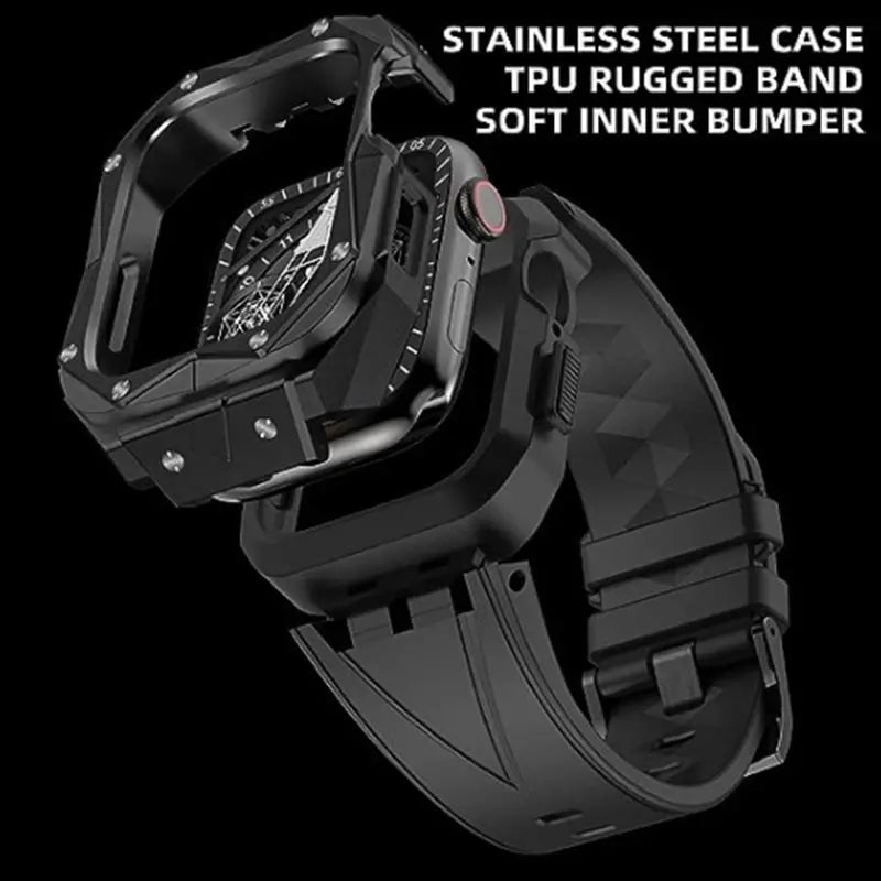 g8buynz g8buynz Stainless Case Band Compatible with Apple Watch Black Stainless Case Band Compatible with Apple Watch Black