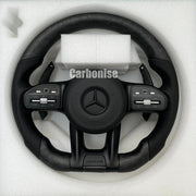Mercedes-Benz Steering Wheel ( Forged Matte Carbon Fiber+Perforated Leather) #02 by CARBONISE