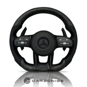 Mercedes-Benz Steering Wheel ( Forged Matte Carbon Fiber+Perforated Leather) #02 by CARBONISE