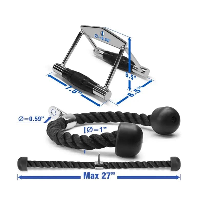 g8buynz g8buynz All Tricep Press Down Cable Machine Attachment Set LAT Pulldown Attachment All Tricep Press Down Cable Machine Attachment Set LAT Pulldown Attachment