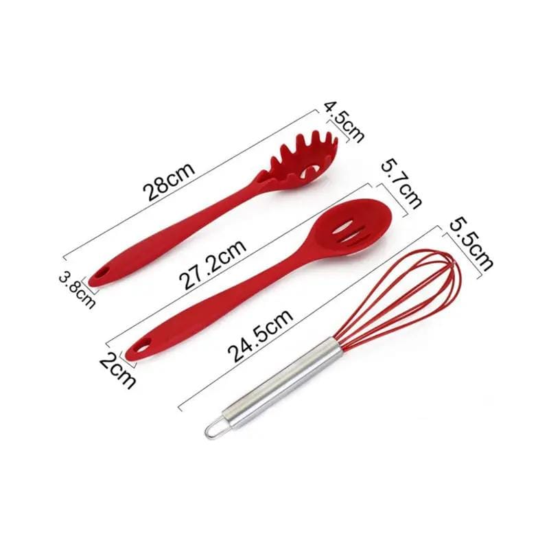 g8buynz g8buynz 10Pcs/Set Silicone Heat Resistant Kitchen Cooking Utensils Non-Stick Baking Tool 10Pcs/Set Silicone Heat Resistant Kitchen Cooking Utensils Non-Stick Baking Tool