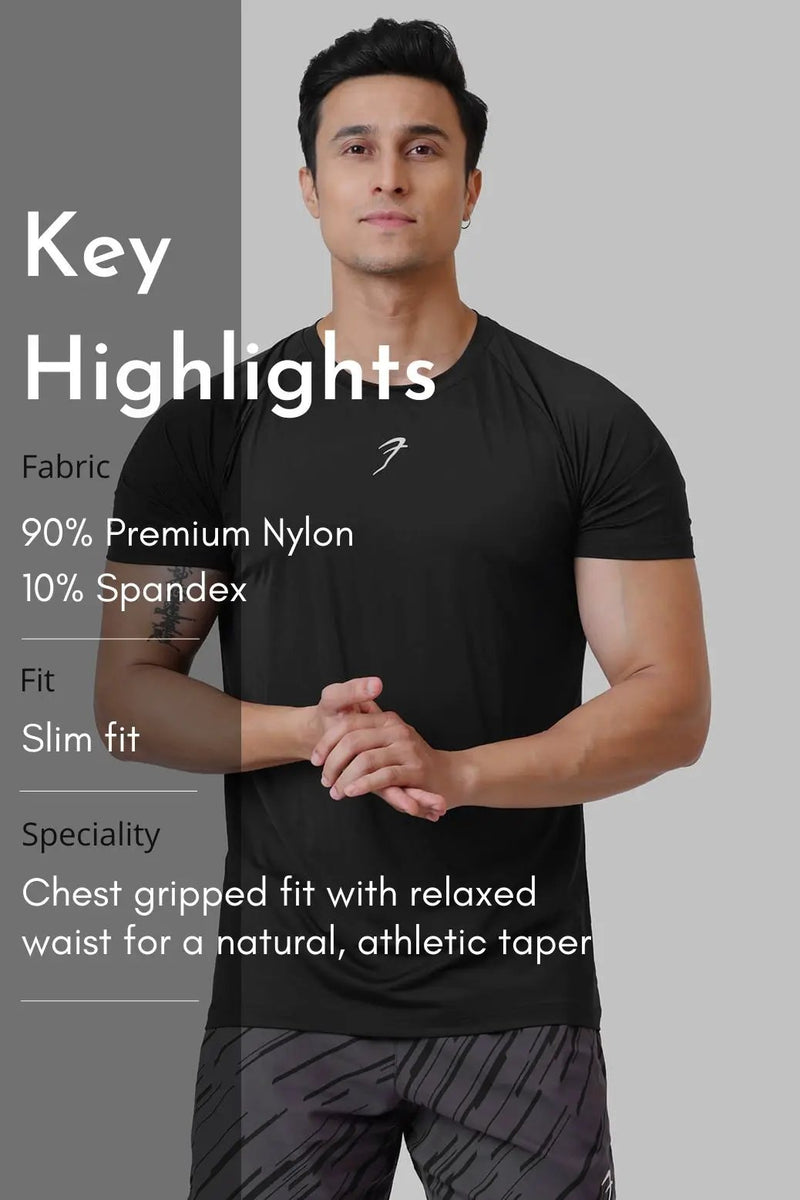 Bare Nylon T-shirt Black by Fuaark Nz