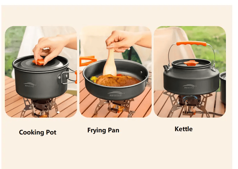 Outdoor Large Cookware Set – Camping Cookware Ideal for 4–5 People BY30122 by ECOTREK
