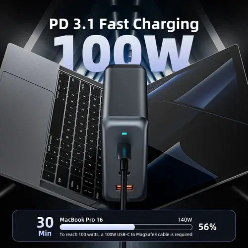 100W 4-Port PD GaN Ultra Fast Desktop Charging Station by BroDeals