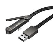 Nylon Braided Zinc Alloy Charging Cable with Metallic Kick Stand USB A to USB C by BroDeals