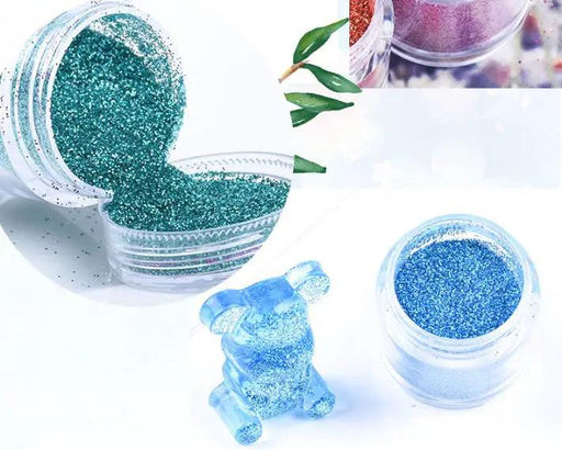 10 Colour Holographic Super Fine Glitter 10ml by Resin Art NZ