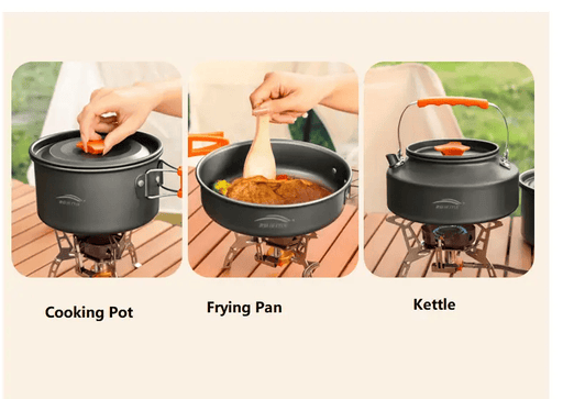 ECOTREK cookware Outdoor Cookware Set - Camping Cookware Ideal for 3-4 people BY3019 Outdoor Cookware Set - Camping Cookware Ideal for 3-4 people BY3019