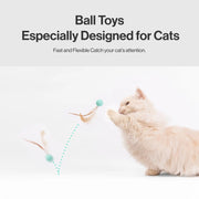 Pidan New Zealand Playing Pidan Feather Bouncy Cat Toy Balls Three Pack Silky Feathers Pidan Feather Bouncy Cat Balls Three Pack